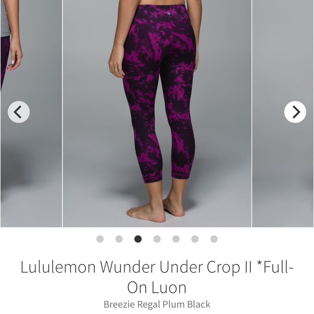Lululemon Leggings Sz 4 Breezie Regal Plum Black
